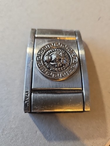 Vintage silberfarben Löwenkopf Kleid Stil Gürtelschnalle aus Italien - Bild 3 von 4