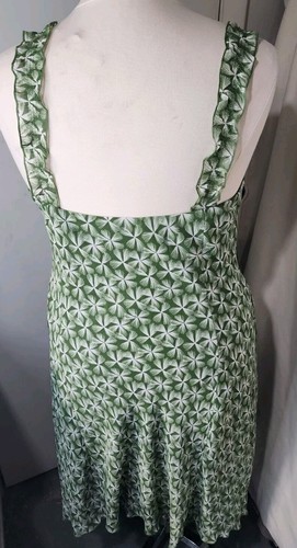 Dressbarn Plus Size 20W Summer Strapy Dress Green White - Picture 4 of 9