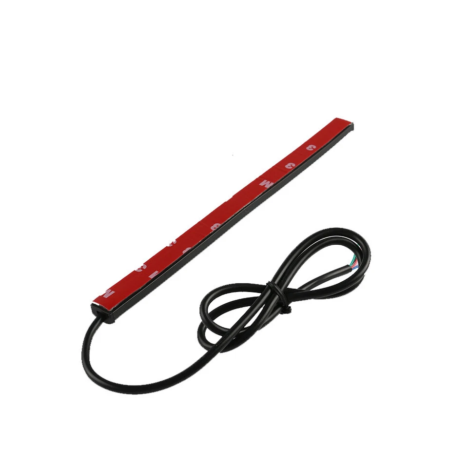 Flexible Brake Turn Signal Light Strip License Plate Tai Lamp Motorcycle 48LED Foto 4 de 4