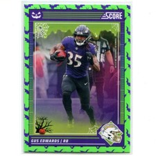 2024 Panini Score A Treat Football Gus Edwards #20 Green Bats Chargers