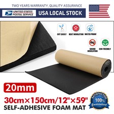 5sqft 20MM Thickness Adhesive Backed Foam Rubber Sheet Padding Insulation Pad