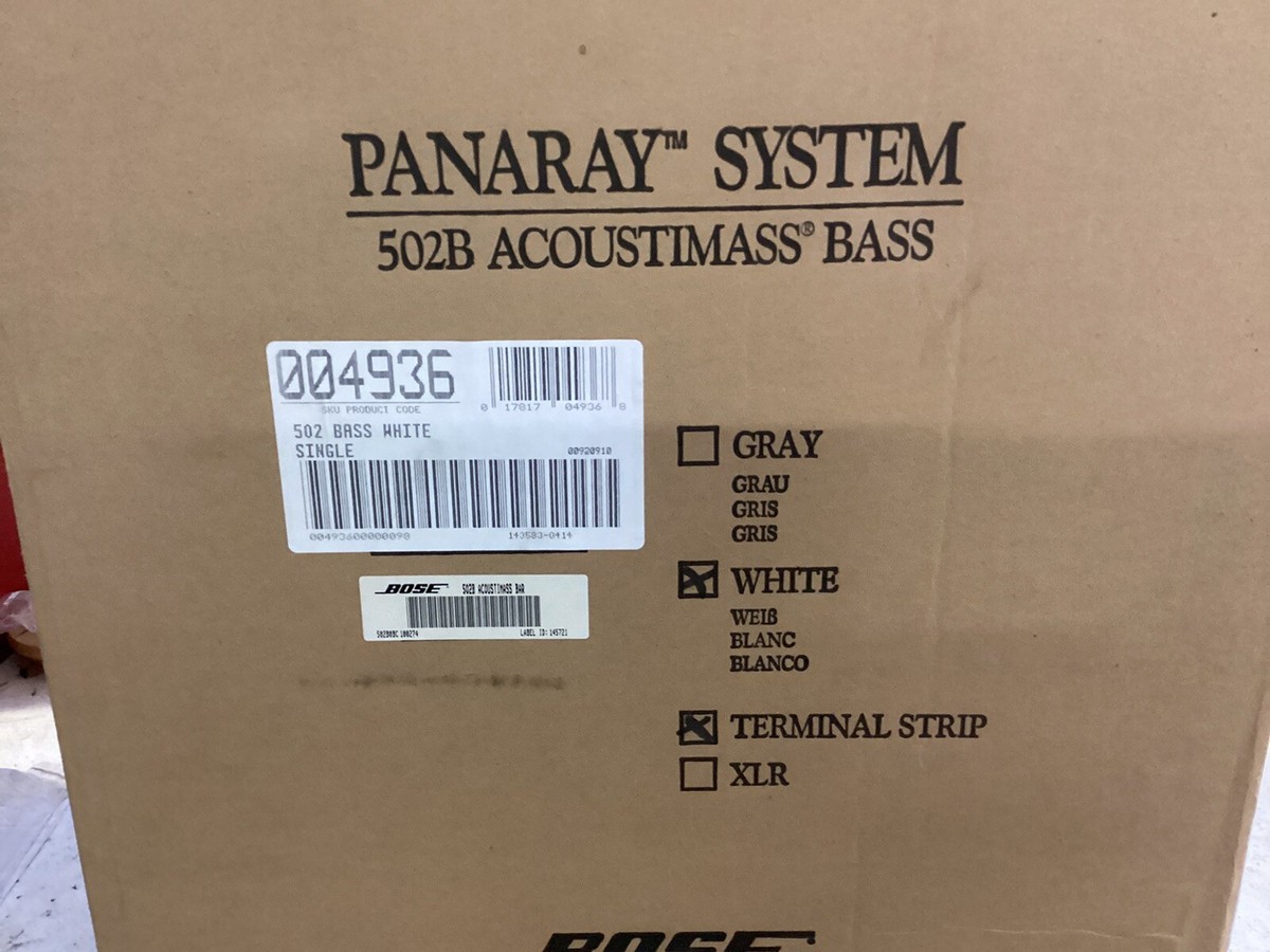 BOSE PANARAY SYSTEM 502B ACOUSTIMASS BASS…NEW | eBay