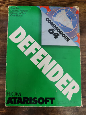 Commodore 64 CIB Boxed Computer Game Cartridge - Defender by AtariSoft