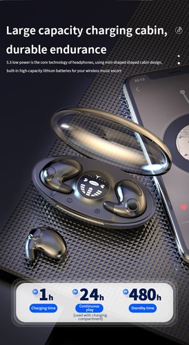 Headphones Sleep Wireless Earbuds Bluetooth 5.3 Headset TWS Waterproof Earphone - Picture 16 of 20
