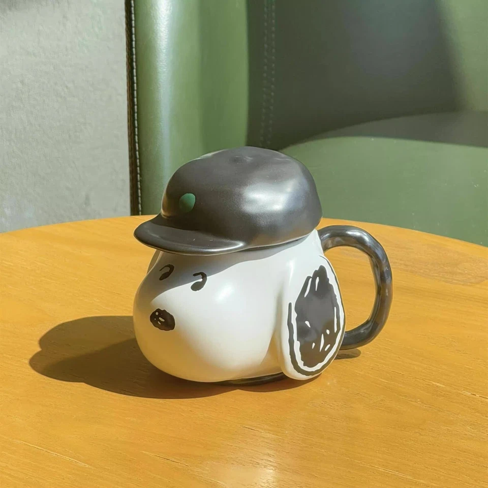 Nuova tazza ceramica 2025 Cina Starbucks Snoopy 12 oz con coperchio calda