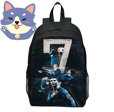 New CR7 Ronaldo Backpack Student School Bag Travel Shoulders Bag Rucksack Gift