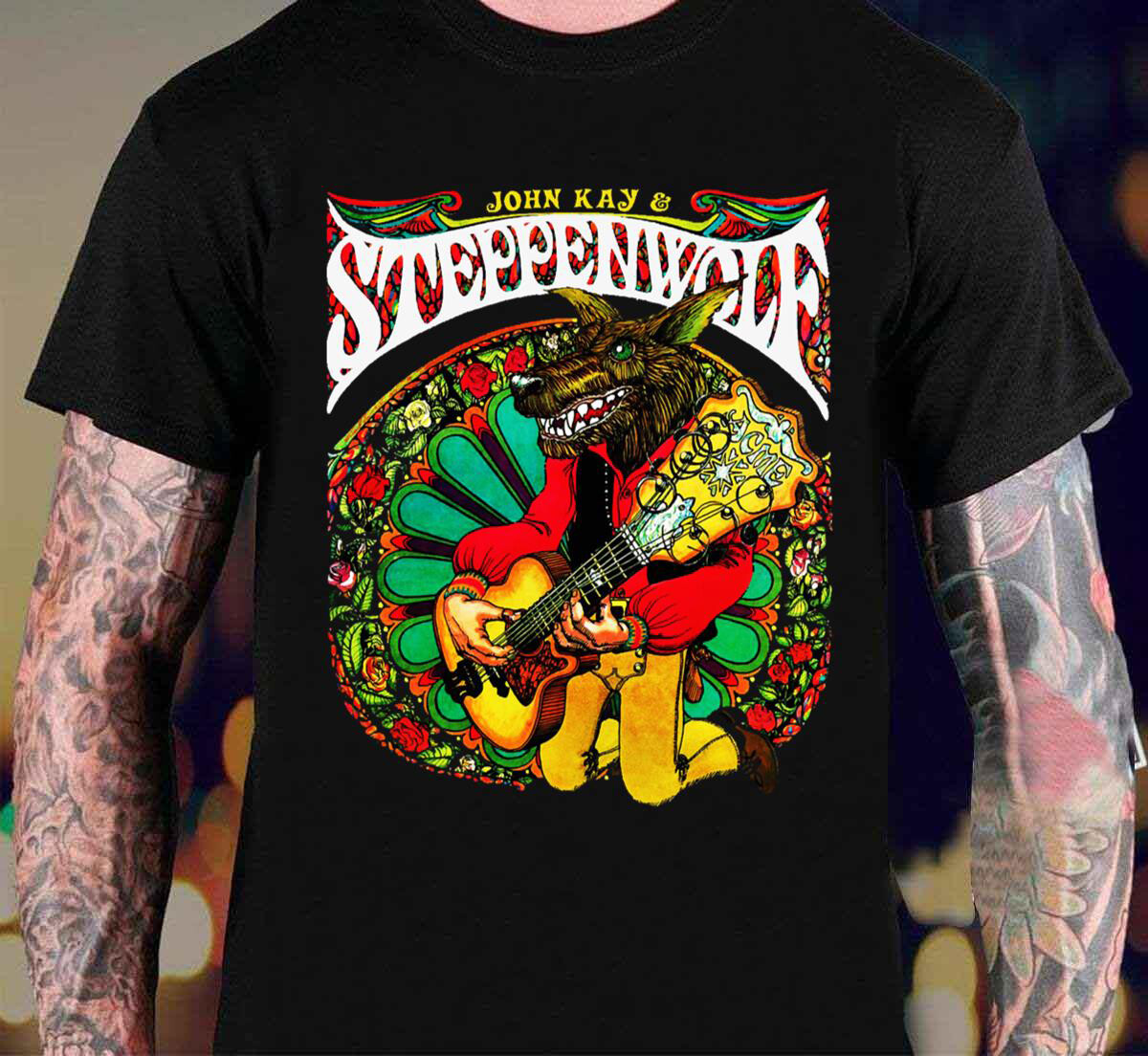 Vtg Steppenwolf Rock Band 90s Cotton Black All Size Men Women Tee