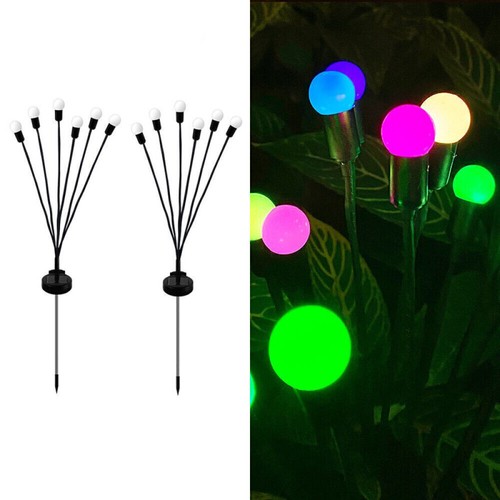 Solar Garden Lights Swaying Solar Firefly-Lamp Outdoor LED Lights Decor 2 Packs - Picture 20 of 20