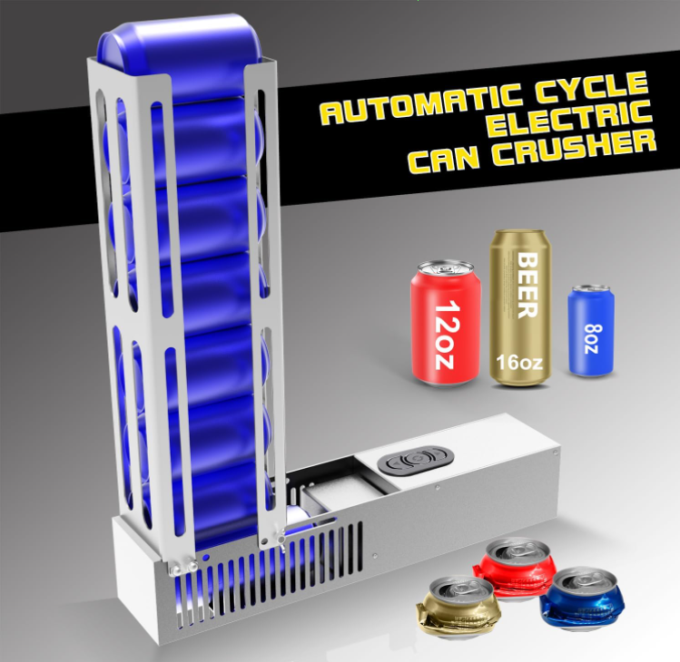 Electric Can Crusher, Automatic can crushers, 8oz&12oz&16oz Aluminum