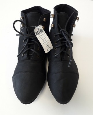 peacocks black ankle boots