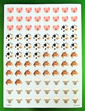 Farm Animals Chart Sticker Sheet