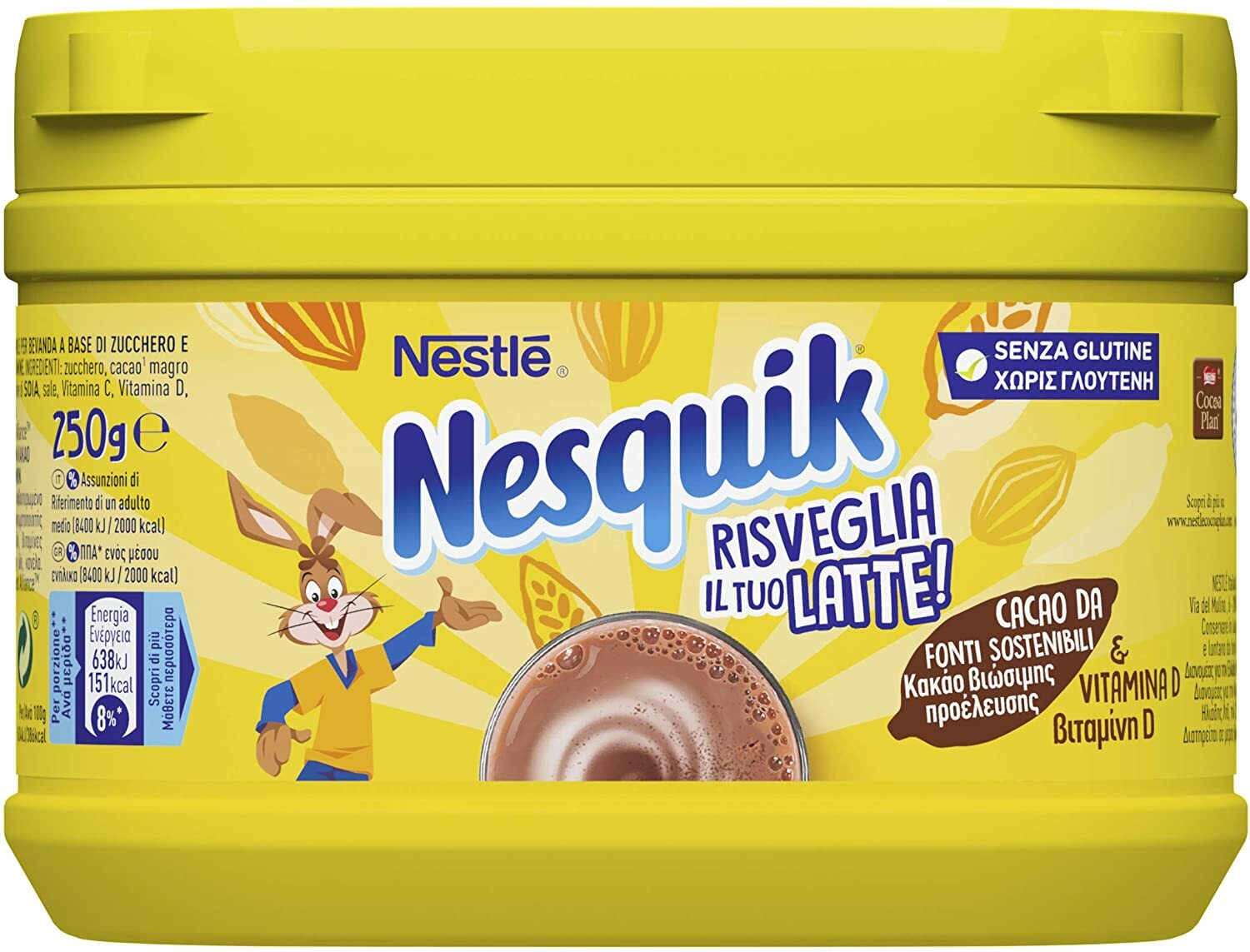 Nesquik Cacao Solubile per Latte Barattolo- 3 pezzi da 250 g [750 g]