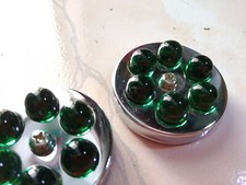 Vintage Marble Reflectors Green Cat Eye Marble 4 Cm Diameter 1 Pair