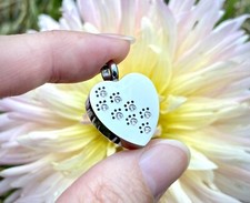 Cremation Jewelry Pendant Urn for Ashes Pet Dog Cat Crystal Paw Prints Ladies