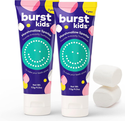 Marshmallow Sparkle Kids Toothpaste with Fluoride (4Oz/2 Pack) | Great Tastin...