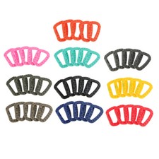 5Pcs Carabiner D- Chain Clip Hook Camping Buckle Plastic