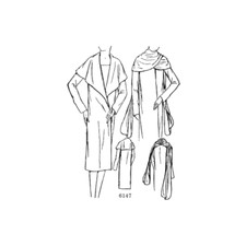 Late 1920s Wrap Around Coat Sewing Pattern Bust 32  Past Patterns 6147