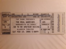 Antonio Margarito Manuel Gomez Boxing Ticket Aladdin Theatre 2006