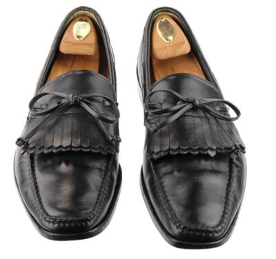 ALLEN EDMONDS Loafers Men\'s Alton Kiltie Bow Slip-On Shoes Sz 11 D Black Leather Black ALLEN EDMONDS Alton Kiltie Bow Slip-On Loafers 11 D  main image 2