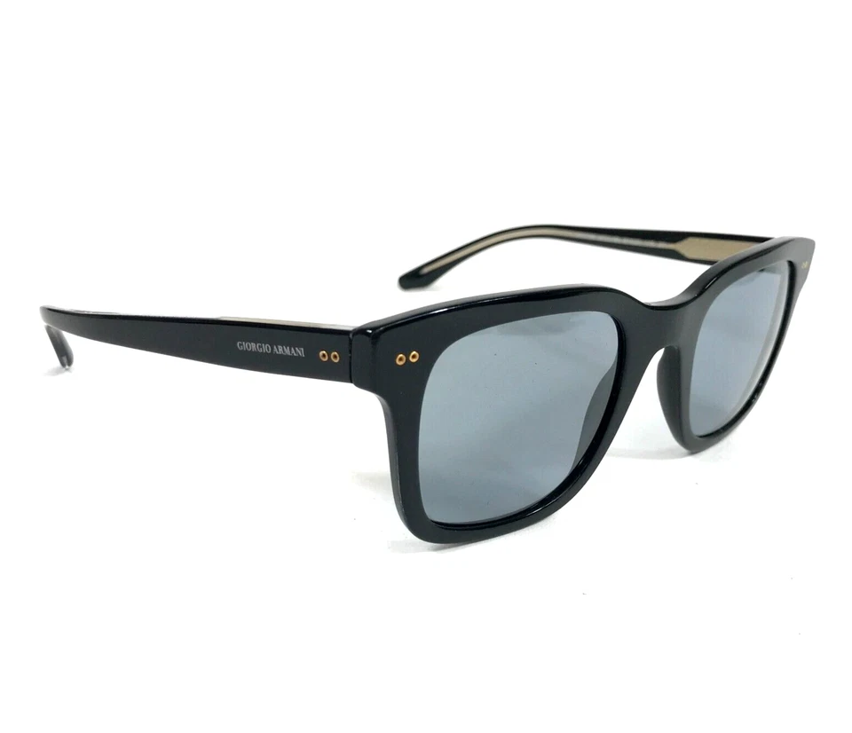 Gafas de sol Giorgio Armani AR8138 5001/56 marcos negros pulidos con lentes azules Foto 3 de 4