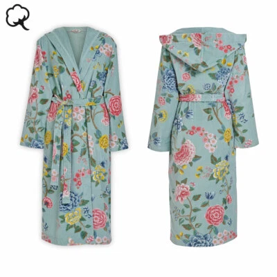 Good Evening Cotton Bath Robe Blue by PIP Studio