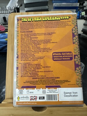 The '60s Rock Experience Live DVD, Various Artists R0 Rare Region