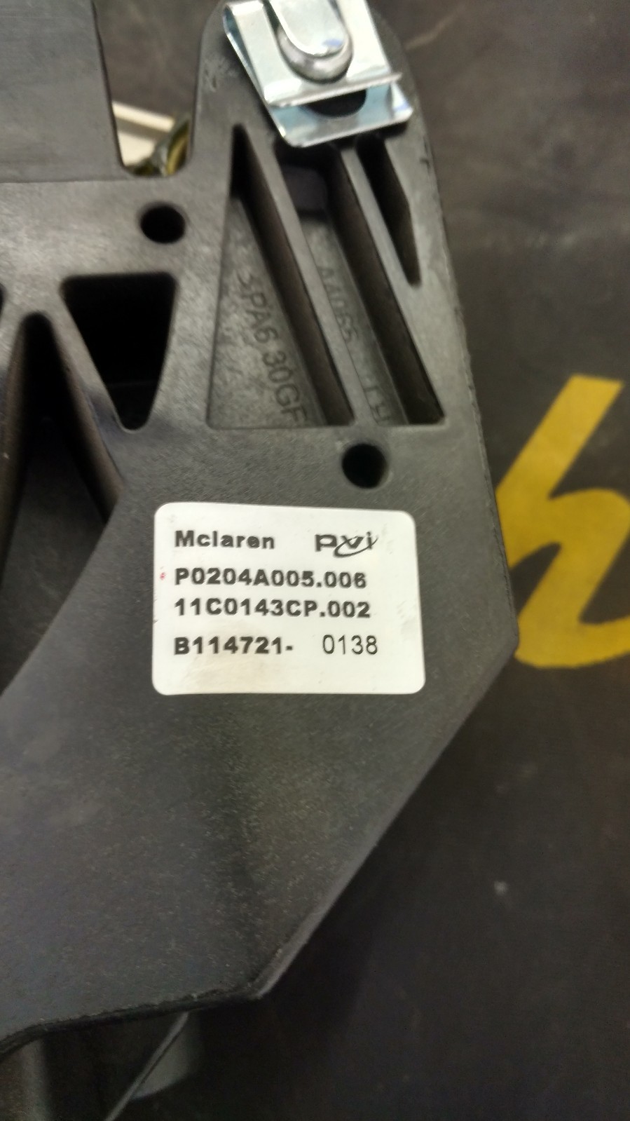 MCLAREN MP4-12C BRAKE PEDAL WITHOUT FOOT PAD OEM 11C0143CP