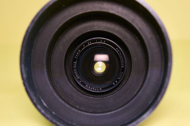 P. Angenieux Paris 24mm f2.2 Retrofocus Type R2 vintage cinema lens Eclair Cine