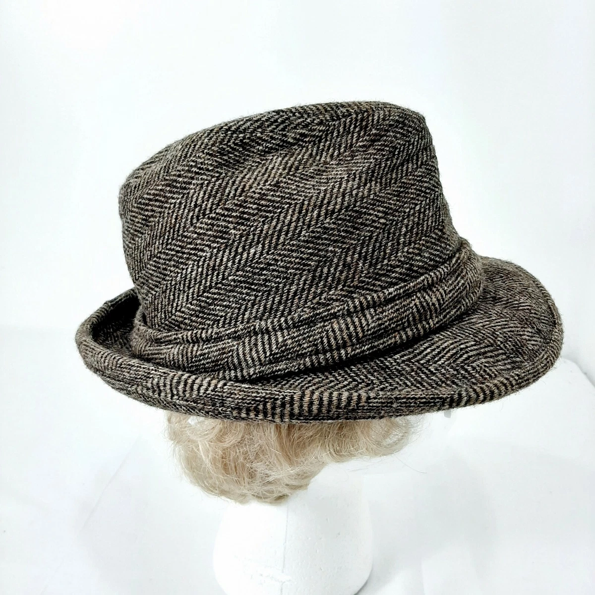 Vintage Country Gentleman fedora bucket wool tweed hat