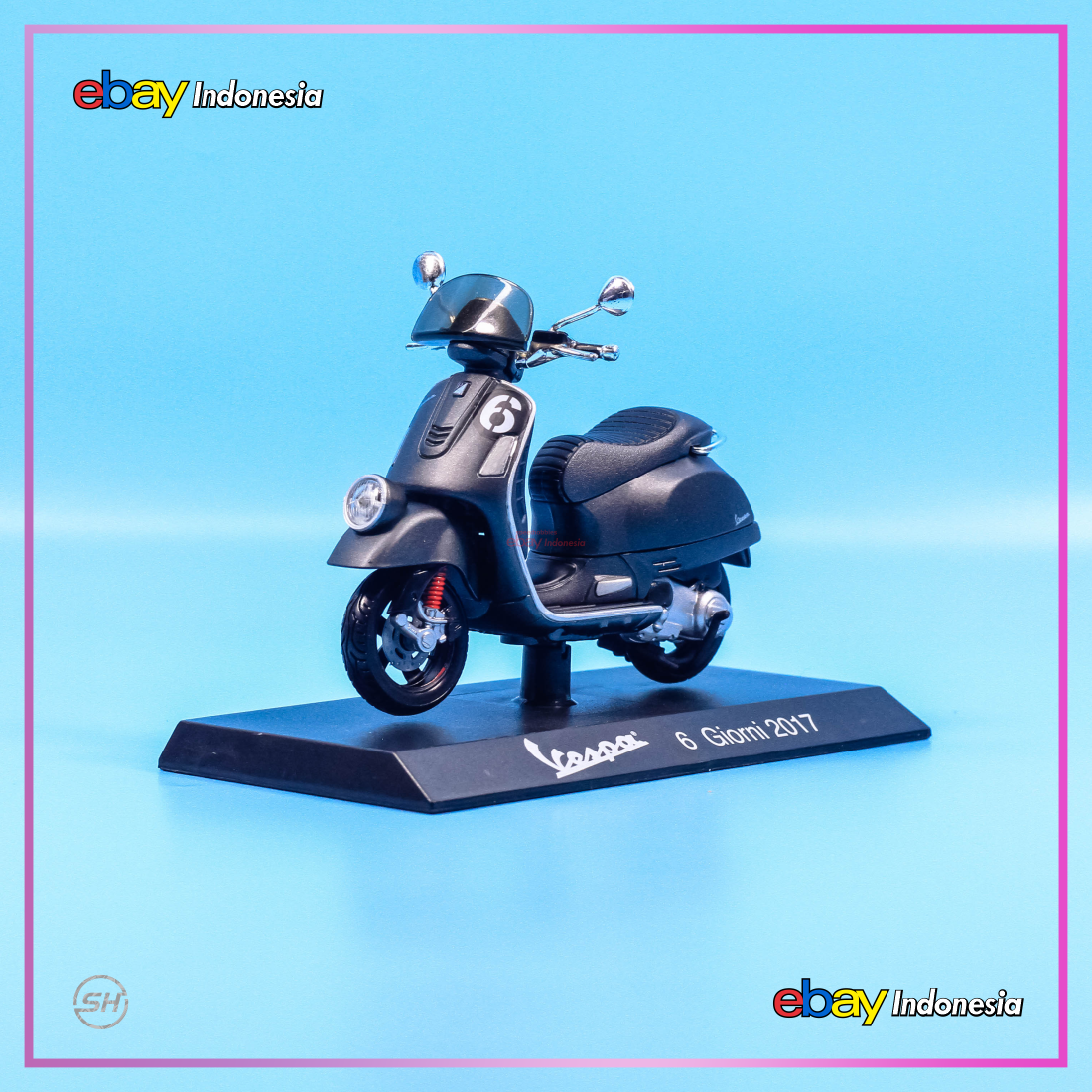 Fabbri Maisto Custom Vespa Sei Giorni 6 Matte Grey Diecast Fabbri Maisto Custom Vespa Sei Giorni 6 Matte Grey Diecast