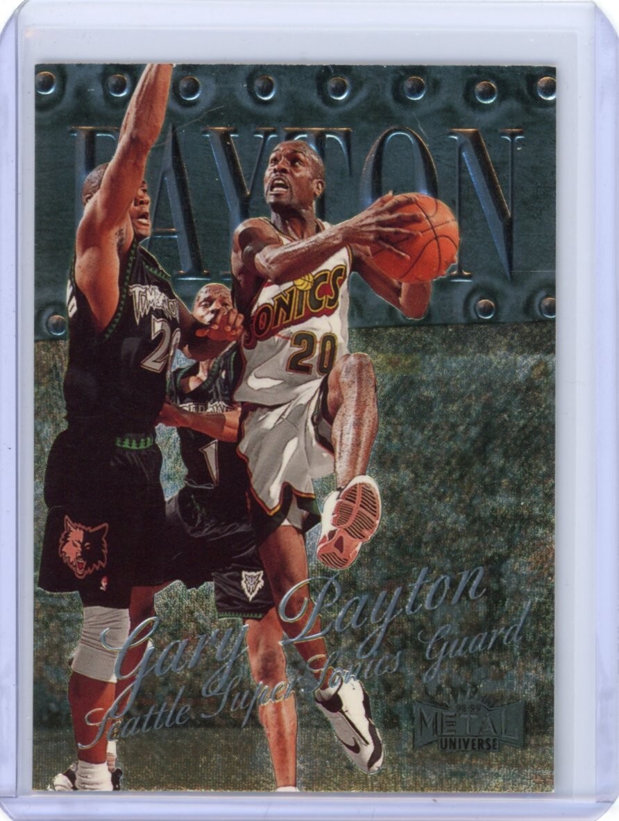 1998-99 Skybox Metal Universe Gary Payton - Seattle Supersonics SW1