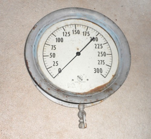 Large Vintage Ashcroft Industrial Factory Gauge Gage 14 1/4 Inch