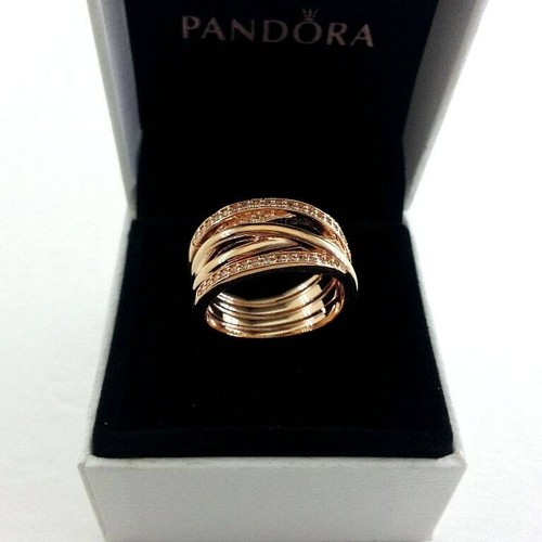 New Pandora Rose Gold Entwined Ring 