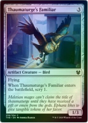 1 x Thaumaturge's Familiar - Foil - THB - LP - Magic The Gathering - MTG
