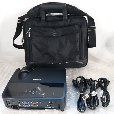 InFocus IN2124 3D Ready DLP Projector 2xVGA+Power Cord 1132H w/out Remote