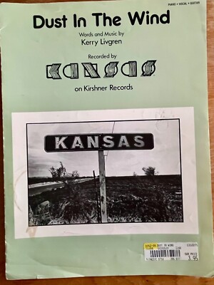 Dust in The Wind Sheet Music 1978 Kansas Guitar Kerry Livgren; 5 pages fold out