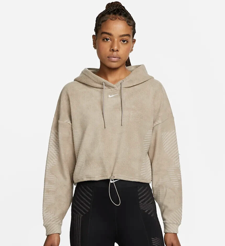 Nike Womens Therma-FIT ADV Cropped Fleece Hoodie Moon Fossil DD6328-087  Medium 195243434948 | eBay