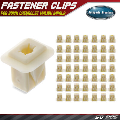 50Pcs #12 Screw Size Grommet Style Nut Clip Fasteners for Buick Chevrolet Malibu