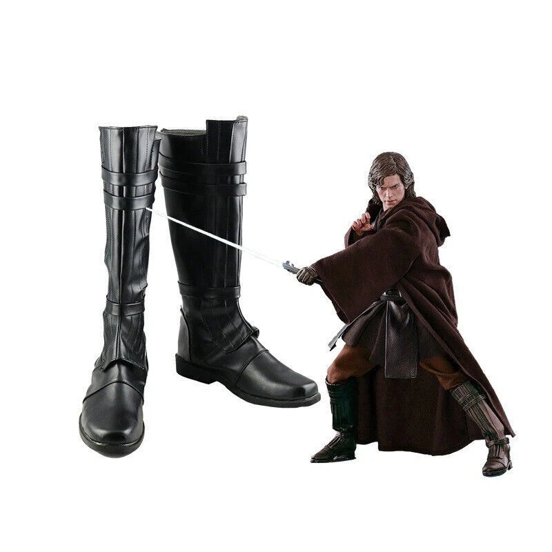Star Wars Darth Vader Anakin Skywalker Juegos con disfraces Zapatos PU Bota Larga utilería Halloween Foto 4 de 4