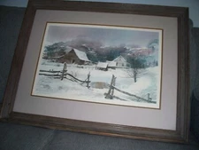 MICHAEL SLOAN Signed Art Print Foothills  FRAME MATTED 24x16 w/Authenticity