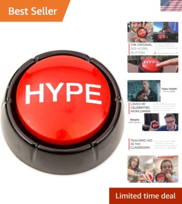 Portable Hype Button with Air Horn Sound for Parties and