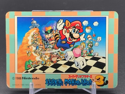 Stretch 33 02 Super Mario Bros 3 Card TGC Nintendo Bandai 1989