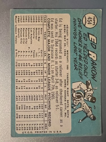 1965 Topps Baseball Singoli - Scegli la tua carta -- 371-598 -- numeri alti - Foto 177 di 357