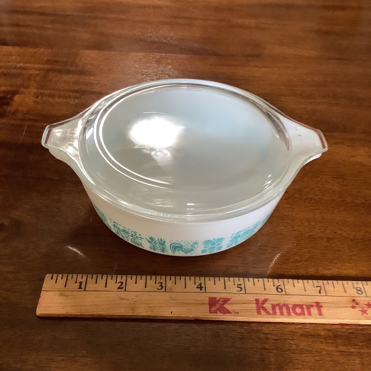 vintage Pyrex Dish Amish butterprint #471 turquoise 1 pint with