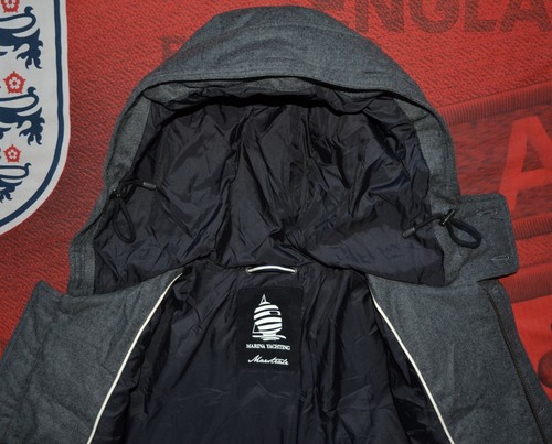 MARINA YACHTING MAN GREY QUILTED DOWN PADDED JACKET SIZE 48 - Picture 5 of 12