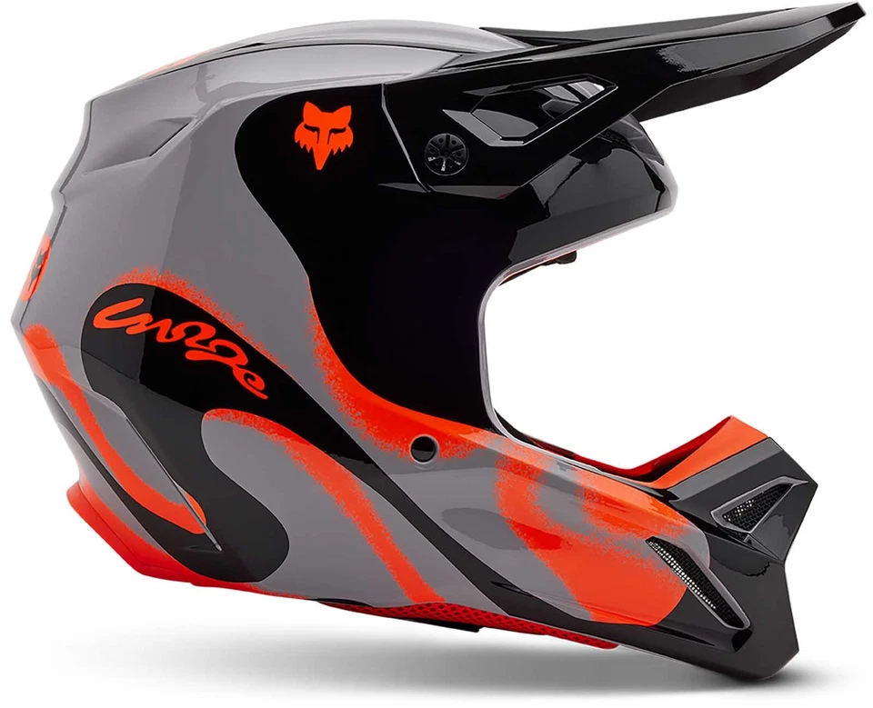 Capacete Fox Racing V1 Emotion - Motocross Bicicleta Suja Offroad Adulto - Imagem 3 de 3