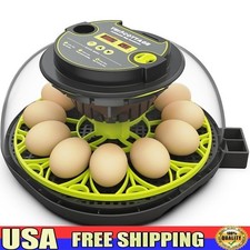 LED Egg Incubator Automatic Turn Humidity Control Temperature Display 360  View