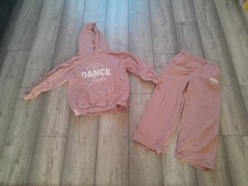 Girl Next Tracksuit Hoodie Joggers Dance Studio Set Pink Age 8 Years Wide Leg