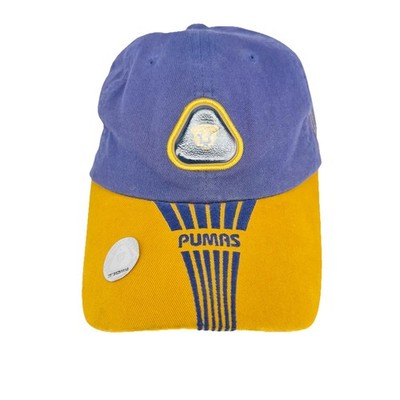 Pumas UNAM Soccer Hat Adjustable Strap Cap FUTBOL Blue Gold PLEASE READ