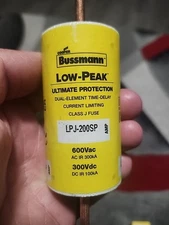 Bussmann LPJ-200SP 200A Time Delay Fuse - Yellow